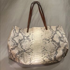 B May embossed gator tote